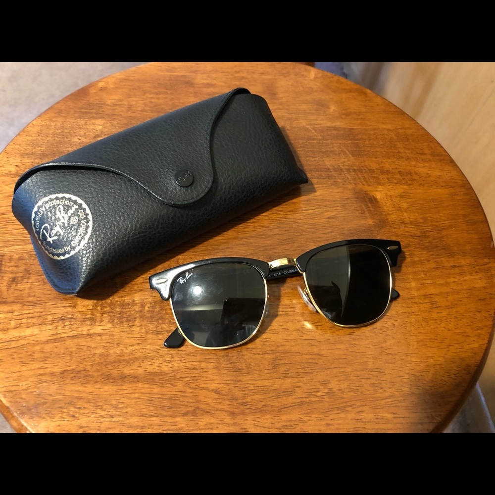 Rayban Black Classic Clubmaster Sunglasses